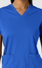 6559 Renew Knit Flex-n-Reach 2 Pocket V-Neck Top by WINK