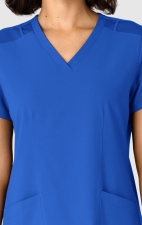 6145 W123 Flex-n-Reach Side Panel Curved V-Neck Top by WINK