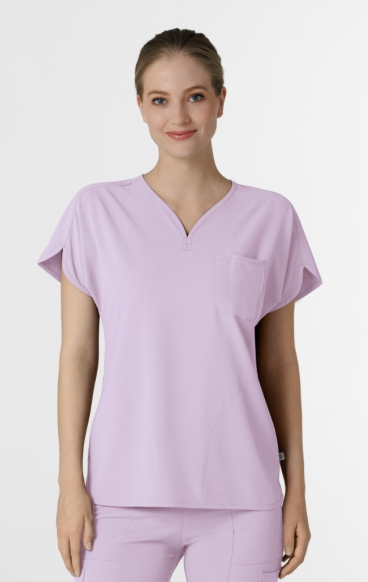 *FINAL SALE 1X 6634 RENEW Women's Dolman Y-Neck Scrub Top by WINK