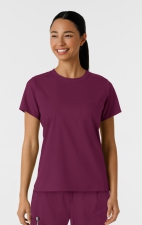 6451 Boundless Classic Women's Crew Neck Tee Scrub Top by WINK
