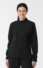 8509 Layers Water Resistant Soft Shell Scrub Jacket by WINK