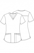WW665 Workwear Professionals 3 Pocket V-Neck Top by Cherokee