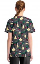 TF794 Tooniforms 2 Pocket V-Neck Print Top by Cherokee - Sending Kindness