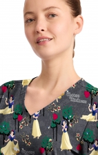 TF794 Tooniforms 2 Pocket V-Neck Print Top by Cherokee - Sending Kindness