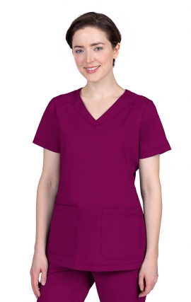 2320 Healing Hands Purple Label Jill Curved V-Neck Top