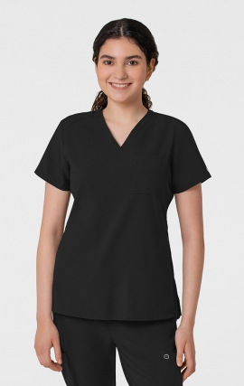 6045 W123 Women's Slim V-Neck Flex Top by Wink