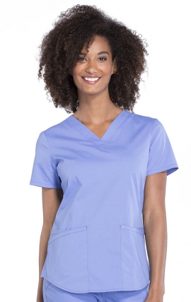 WW665 Workwear Professionals 3 Pocket V-Neck Top by Cherokee
