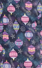 1797 Maevn Curved V-Neck Print Top - Frosted Ornaments
