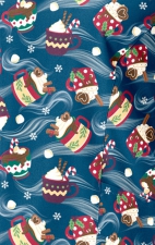 1797 Maevn Curved V-Neck Print Top - Festive Sips