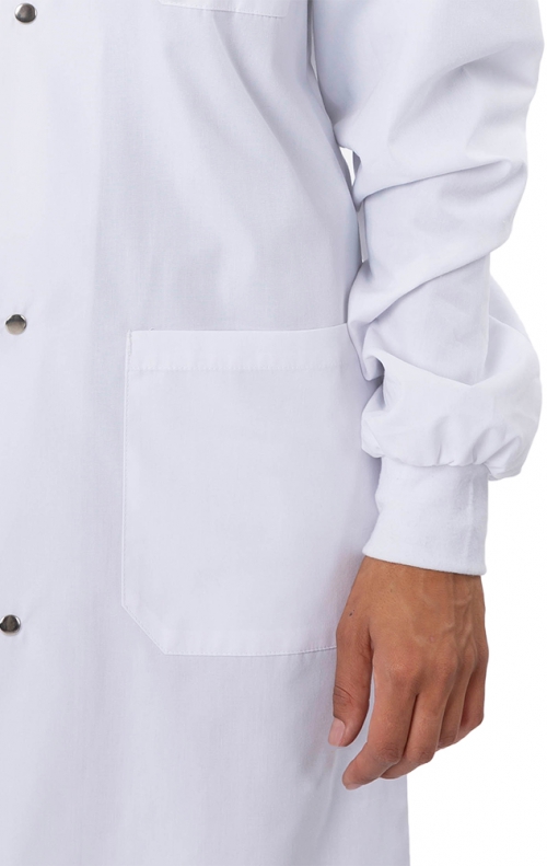 4622 Classix Unisex Snap Front Full Length Lab Coat 100% Cotton With ...