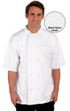 CC550 MOBB Unisex Short Sleeve Chef Coat With Moisture Wicking Mesh Back