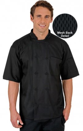 CC550 MOBB Unisex Short Sleeve Chef Coat With Moisture Wicking Mesh Back