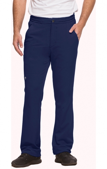 9590S HH Works by Healing Hands Men's Ryan Slim Leg Elastic Waist Pant - Inseam: 29½" Short