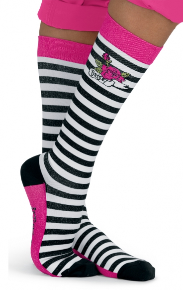 QB155 koi Betsey Compression Socks (1Pk) - Betsey's Stripe