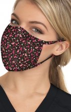 BA157 koi Scrub Face Mask - Ditsy Floral Raspberry