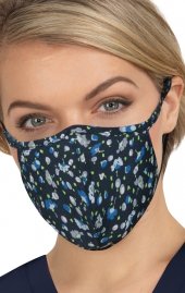 BA157 koi Cloth Scrub Face Mask - Ditsy Floral Blue