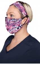 A162 koi Fashion Mask + Headband Set - Splatter Floral
