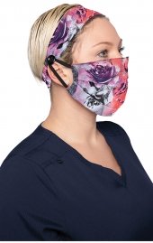 A162 koi Fashion Cloth Mask + Headband Set - Rose Frost