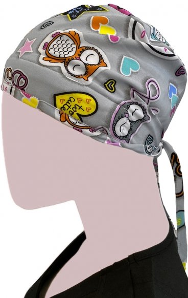 GTCP Zinnia Stretch Unisex Scrub Caps - OMG Owl GTCP Zinnia Stretch Unisex Scrub Caps - OMG Owl