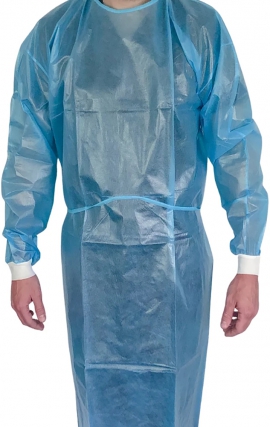 AAMI-PB70 Level 2 Disposable Isolation Gown With Knitted Cuff - (Ten Pack)