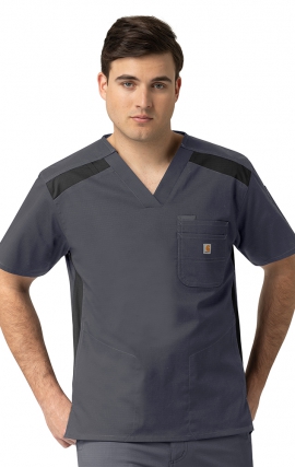 Carhartt Men's Slim Fit 6 Pkt Scrub Top Camisa de traje m�dico Hombre