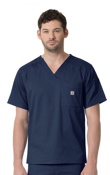 C16418 Carhartt Ripstop Rugged Flex Men's Slim Fit 6 Pocket Scrub Top