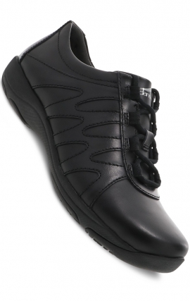 Neena Black Leather by Dansko - Slip-resistant Rubber Outsole