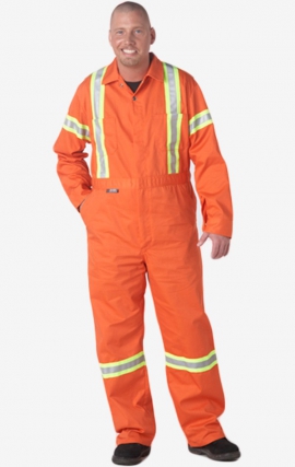 MOBB Reflective Banded Coverall - Workmen Orange