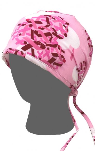 GTCP Zinnia Stretch Unisex Scrub Caps - Print: Hearts and Hope