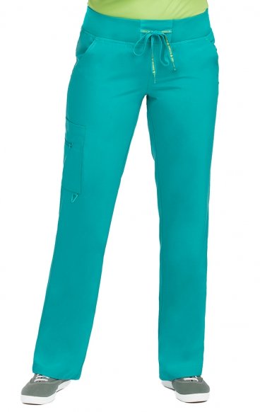 *FINAL SALE REAL TEAL 8747 Med Couture Activate 4-way Energy Stretch YOGA One CARGO POCKET PANT - Regular: (31")