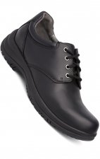 Men's Walker Lace-Up in Black Smooth Leather