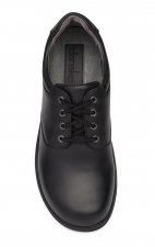 Men's Walker Lace-Up in Black Smooth Leather