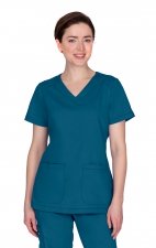 2320 Healing Hands Purple Label Jill Curved V-Neck Top