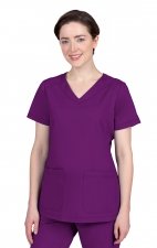 2320 Healing Hands Purple Label Jill Curved V-Neck Top