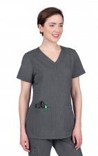2320 Healing Hands Purple Label Jill Curved V-Neck Top