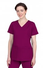 2320 Healing Hands Purple Label Jill Curved V-Neck Top