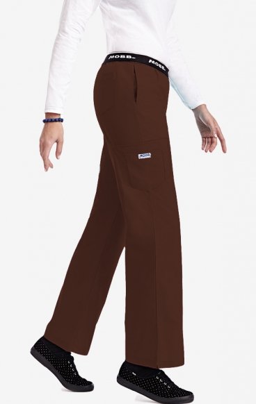 *FINAL SALE BROWN 312P-Petite Boot Cut Flip Flap MOBB Scrub Pant