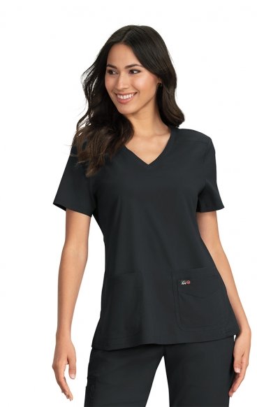 *FINAL SALE XXS 387 Koi Lite Skye V-Neck Side Zipper Top *FINAL SALE XXS 387 Koi Lite Skye V-Neck Side Zipper Top