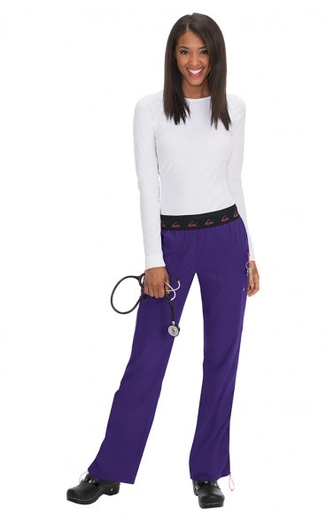 *FINAL SALE M 720P Petite Koi Lite™ Scrubs Spirit Elastic Waist Slim Fit Pant