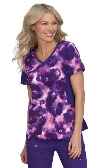 *FINAL SALE 385PR koi Raquel Print Top - Cheetah Tie Dye