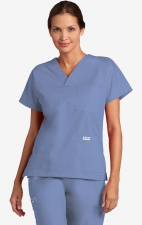 V-Neck Three Pocket Dolman Sleeve MOBB Scrub Top - Ceil (CE)