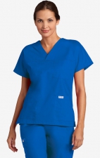 V-Neck Three Pocket Dolman Sleeve MOBB Scrub Top - Royal Blue (RO)