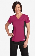 Flexi V-Neck Scrub Top by MOBB - Raspberry (RA)