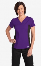 Flexi V-Neck Scrub Top by MOBB - Eggplant (EG)