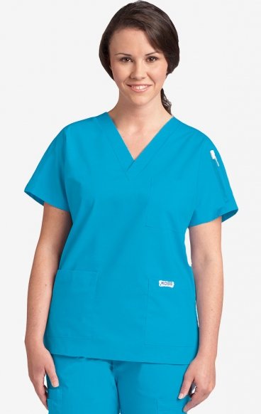 310T MOBB Classic Unisex 3 Pocket Scrub Top (Women's View)