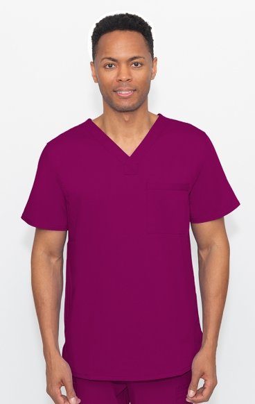 *FINAL SALE WINE 2223 Healing Hands Scrubs Purple Label Men's James V-Neck Top *FINAL SALE WINE 2223 Healing Hands Scrubs Purple Label Men's James V-Neck Top