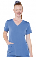 7459 Med Couture Performance Touch V-NECK SHIRTTAIL TOP