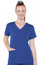 7459 Med Couture Performance Touch V-NECK SHIRTTAIL TOP