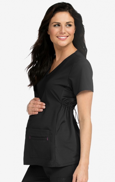 *FINAL SALE XL 8459 Med Couture Plus One Maternity V-Neck Scrub Top
