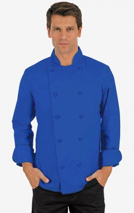 CC250 Royal Blue Classic Chef Coat - Men's View